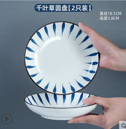 景德镇陶瓷餐具碗碟盘子2个装