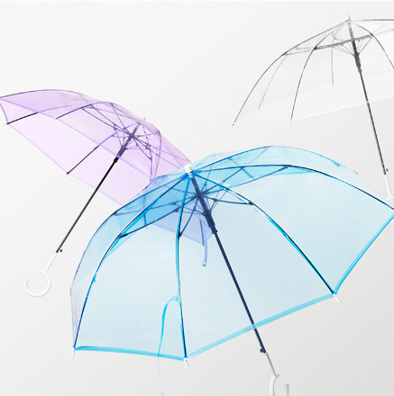 【蕉下】纯色透明长柄雨伞